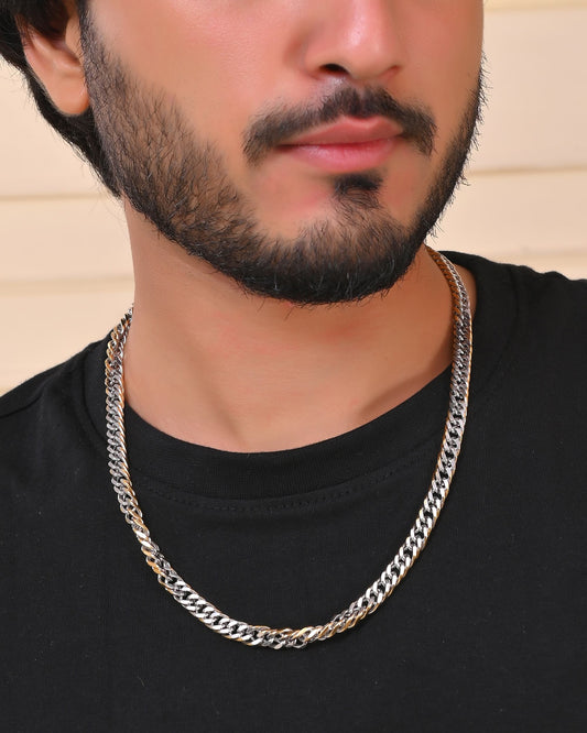 VOJ Men Dual-Plated Stainless Steel Linked Fashionable Chain - Swadesiicart