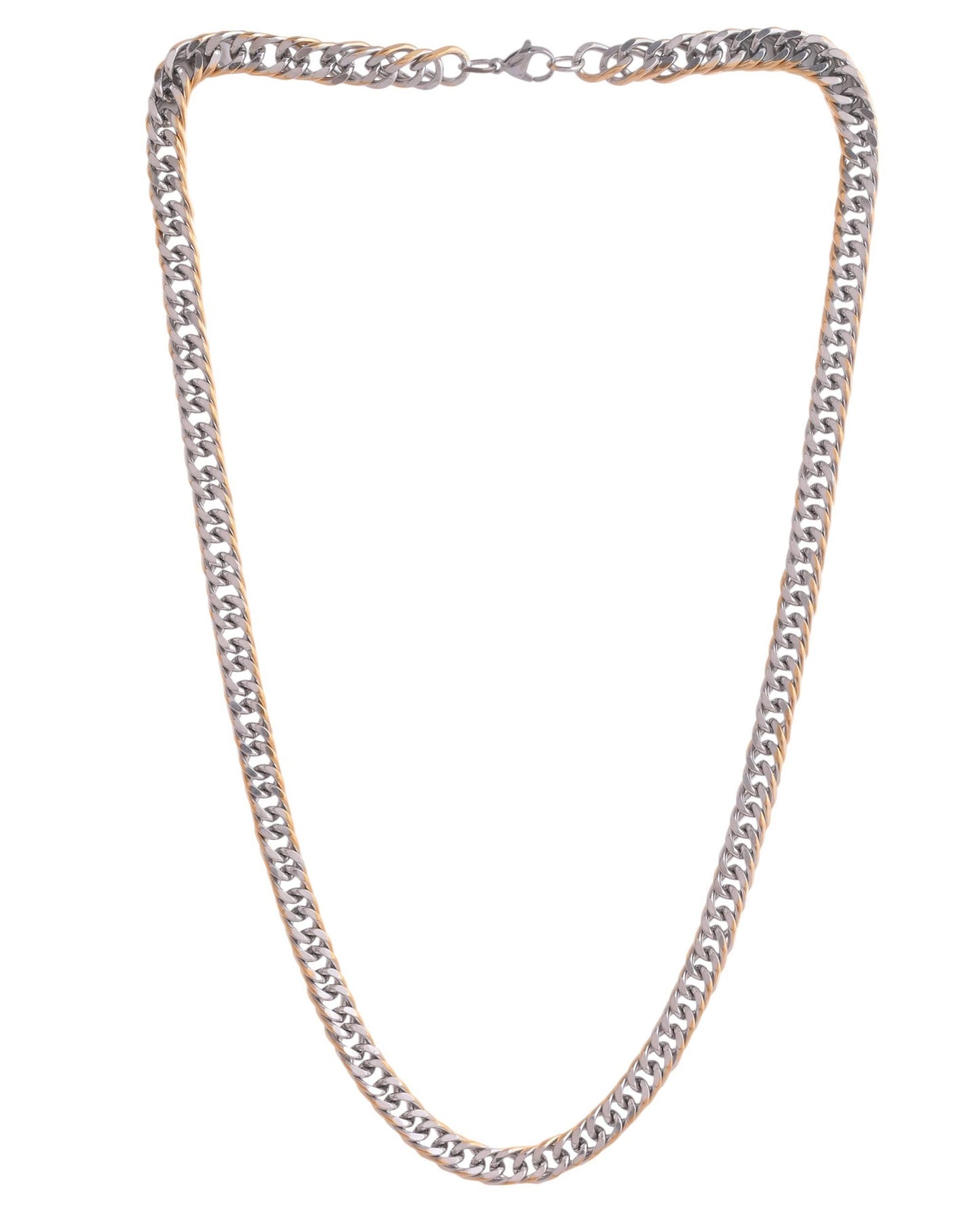 VOJ Men Dual-Plated Stainless Steel Linked Fashionable Chain - Swadesiicart