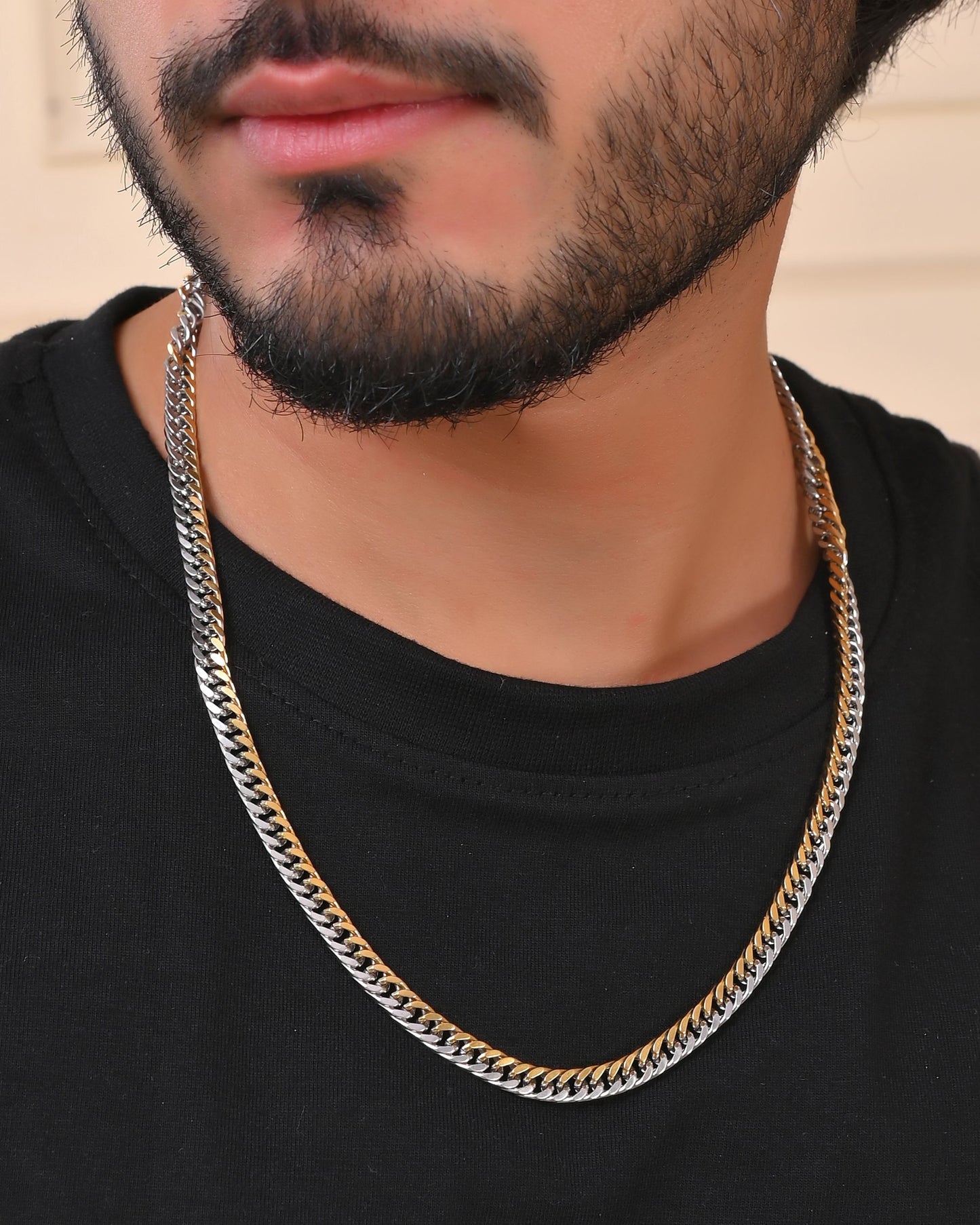 VOJ Men Dual-Plated Stainless Steel Fashionable Chain - Swadesiicart