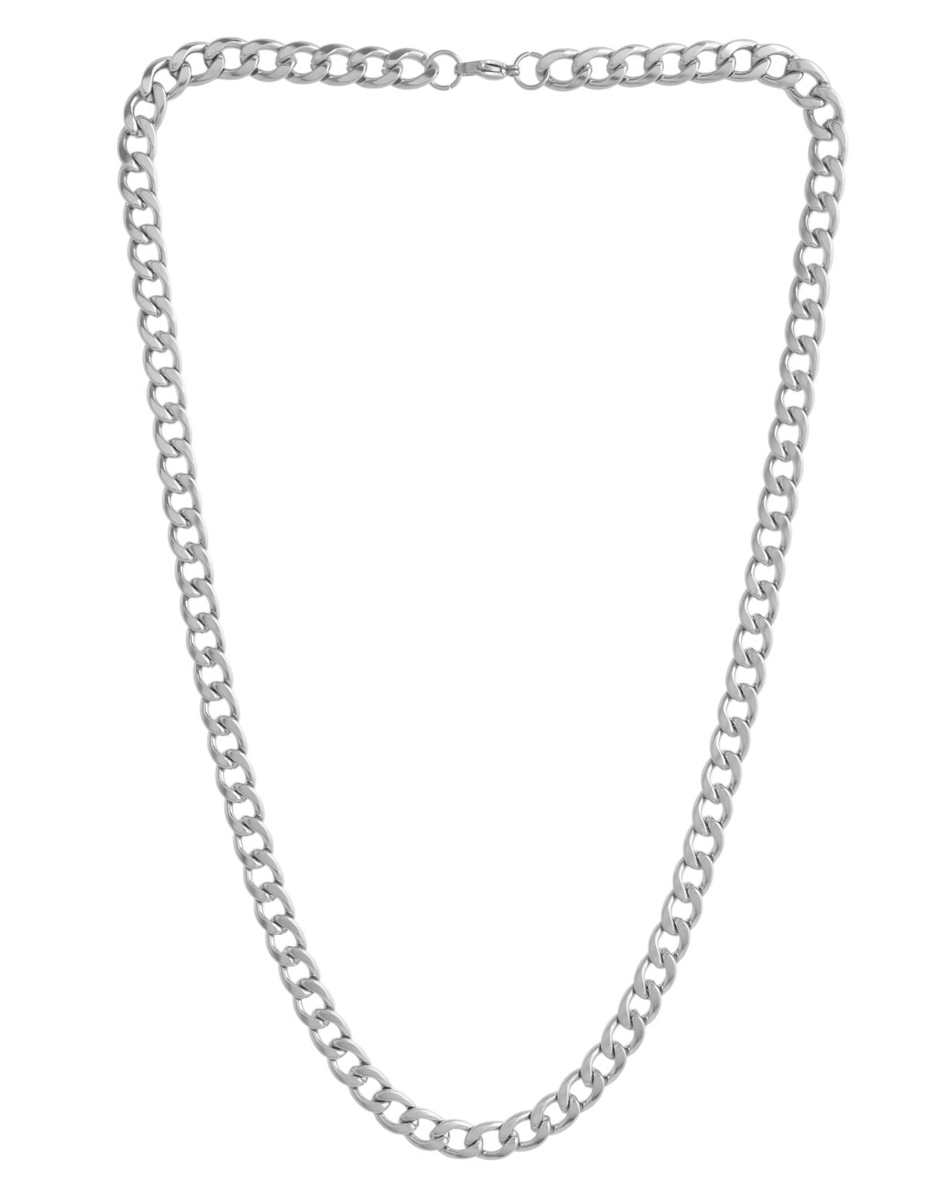 VOJ Silver Plated Stainless Steel Classic Linked Chain For Men - Swadesiicart