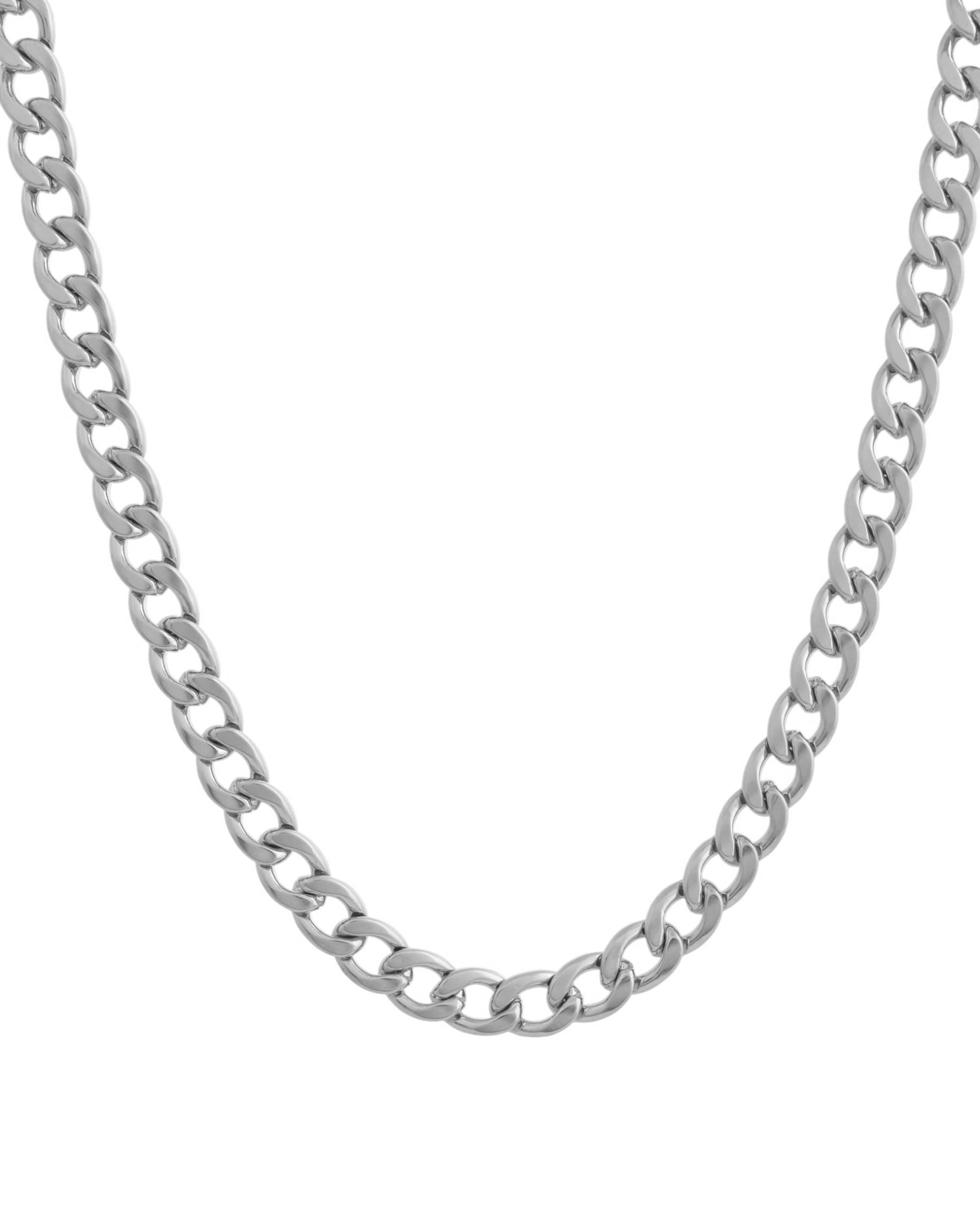 VOJ Silver Plated Stainless Steel Classic Linked Chain For Men - Swadesiicart