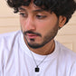 VOJ Men's Stainless Steel Chain With Square Shaped Pendant - Swadesiicart