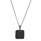 VOJ Men's Stainless Steel Chain With Square Shaped Pendant - Swadesiicart