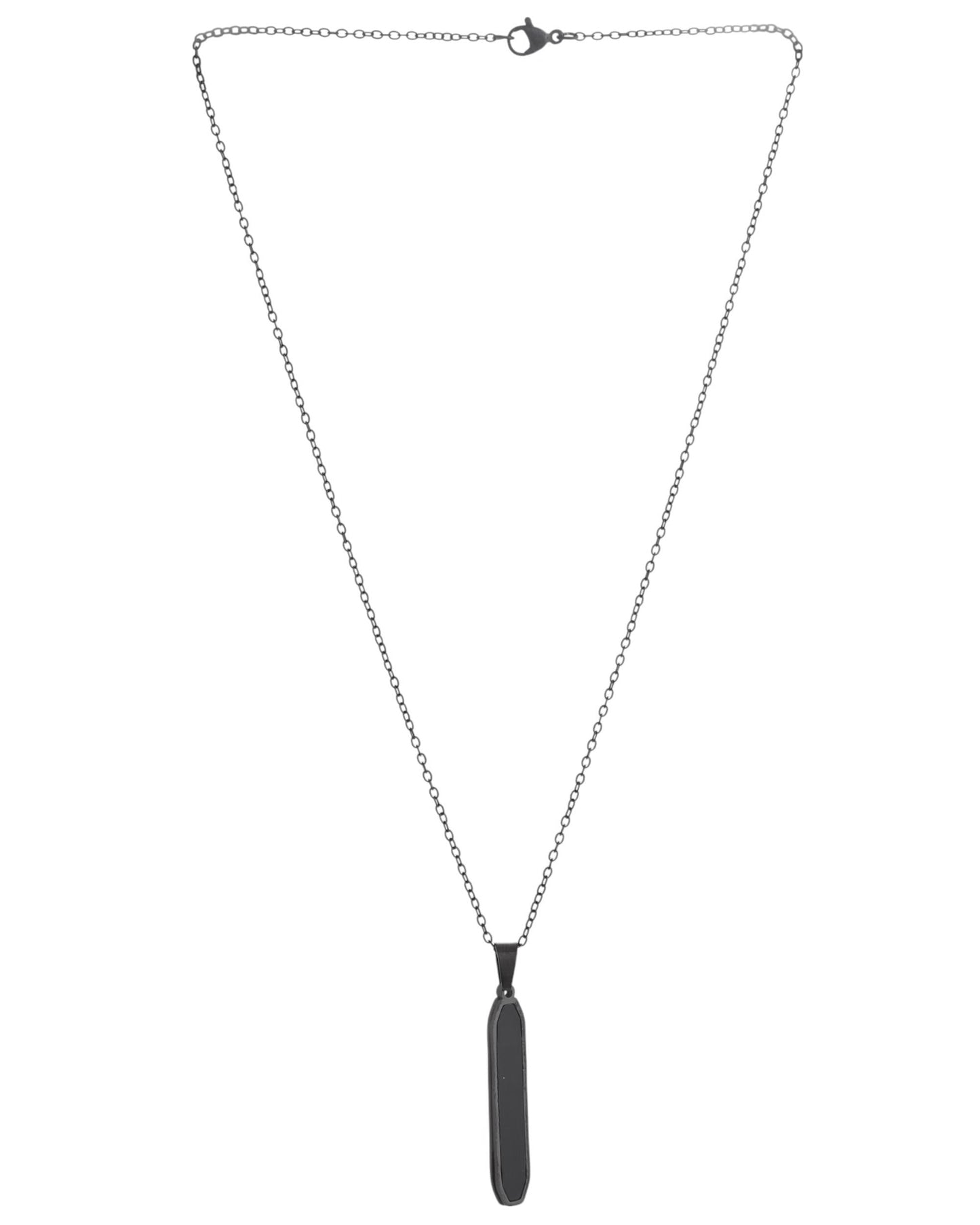 VOJ Men's Stainless Steel Chain With geometrical Shaped Pendant - Swadesiicart