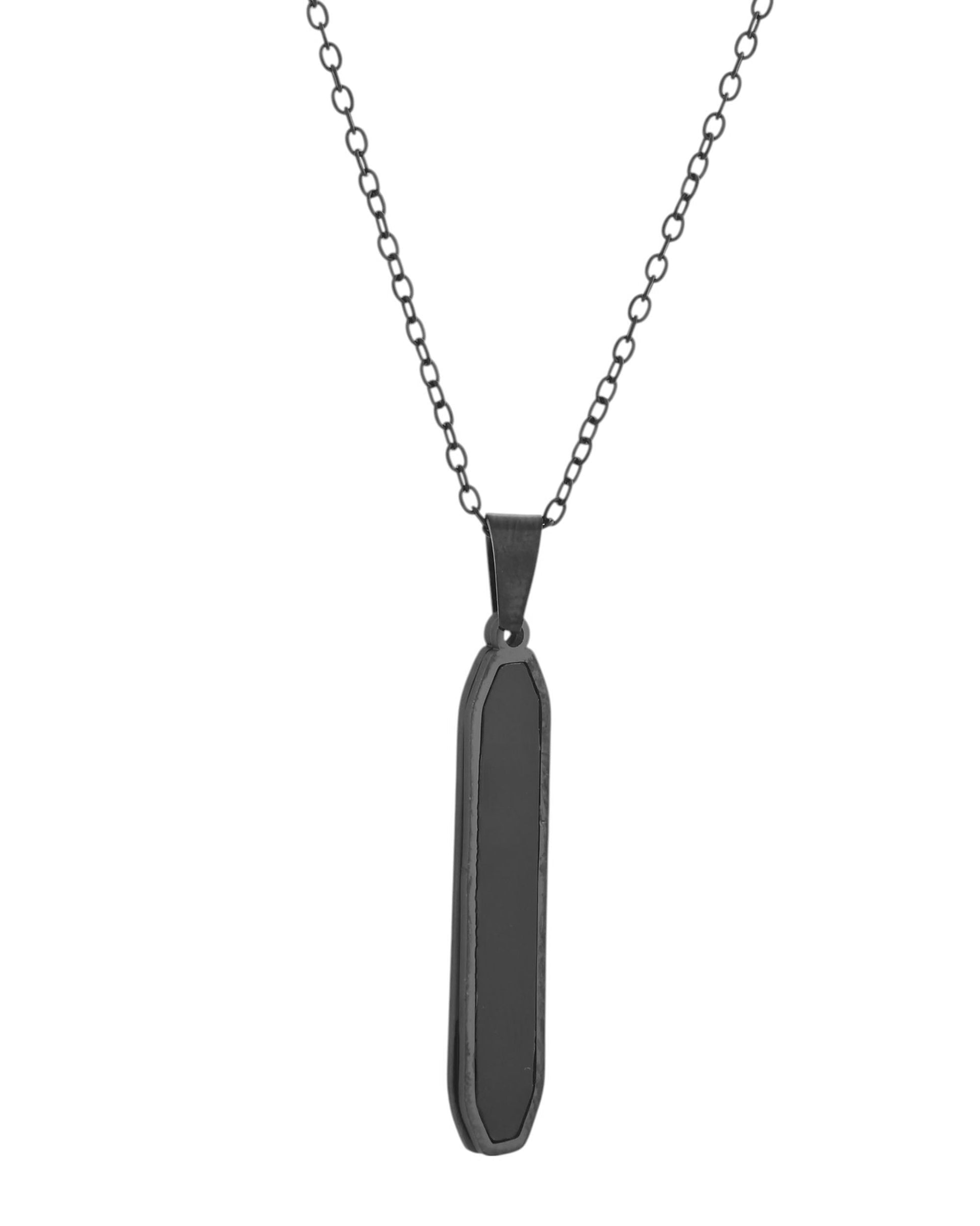 VOJ Men's Stainless Steel Chain With geometrical Shaped Pendant - Swadesiicart