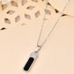 VOJ Men Silver-Plated Minimal Chain With Slab Pendant - Swadesiicart