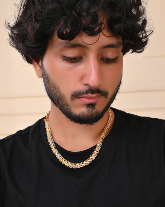 VOJ Men Dual-Plated Designer Chain - Swadesiicart