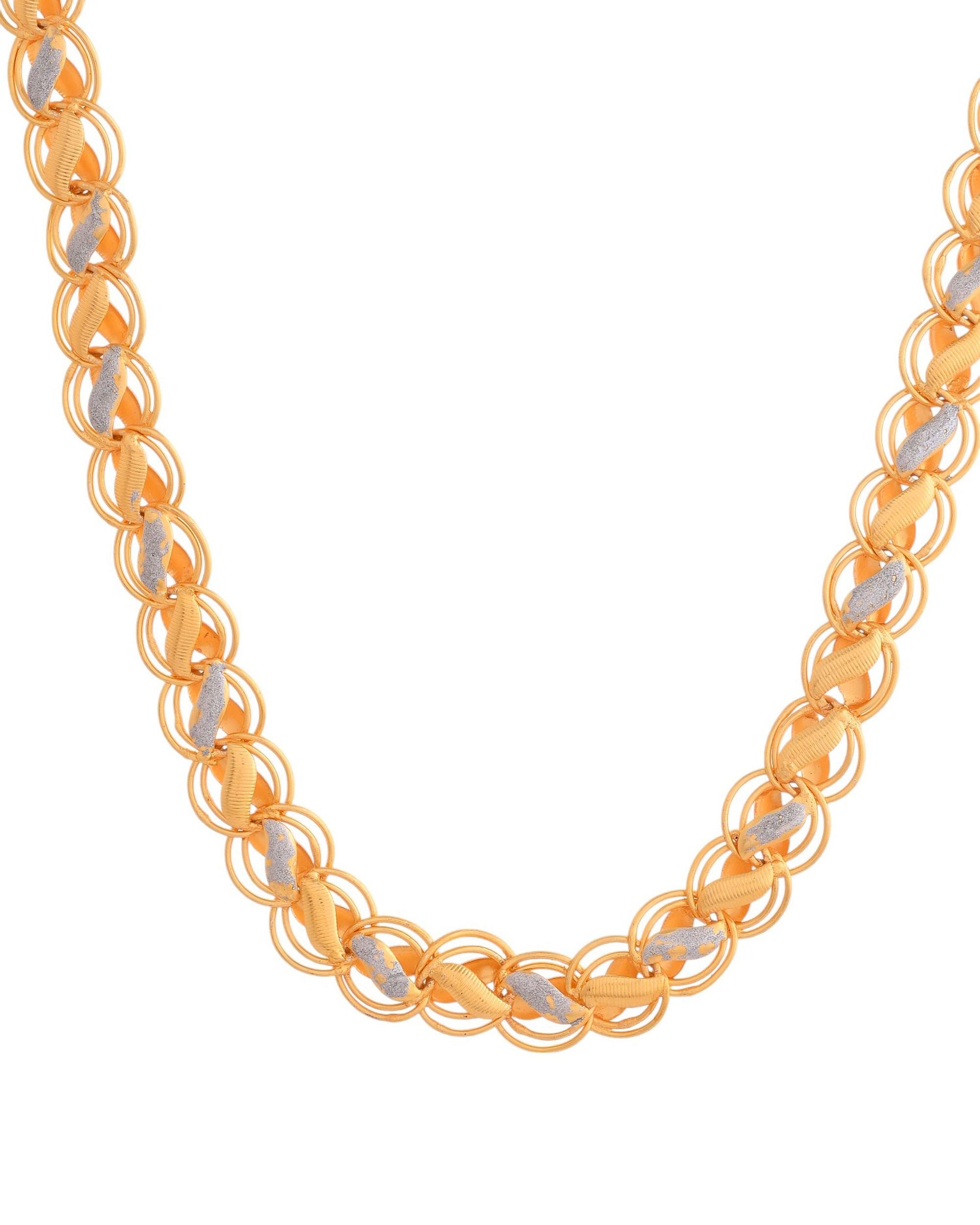 VOJ Men Dual-Plated Designer Chain - Swadesiicart