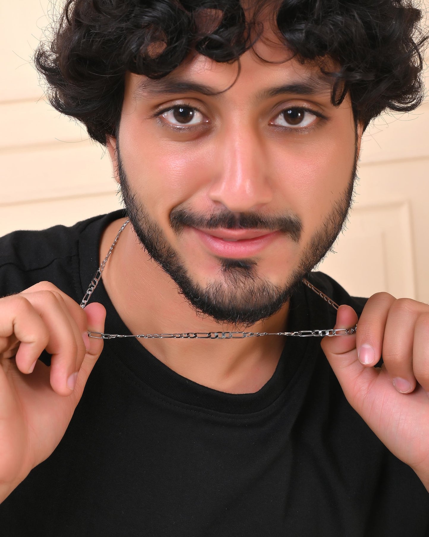 VOJ Men's Silver Plated Linked Chain - Swadesiicart