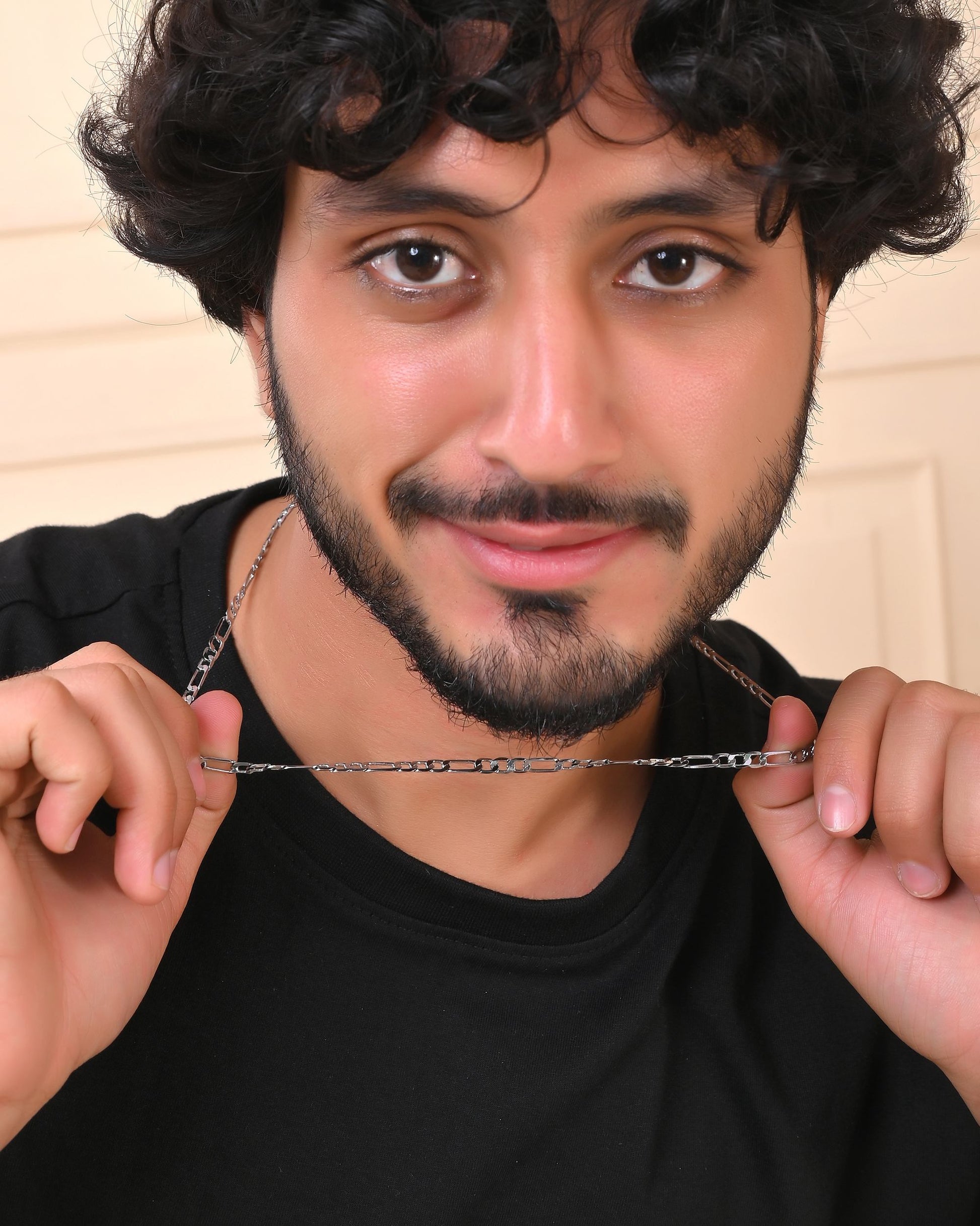 VOJ Men's Silver Plated Linked Chain - Swadesiicart