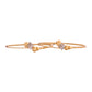 VOJ Set Of 2 Gold Polished Stone Studded Squares Shaped Bangles - Swadesiicart