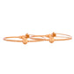 VOJ Set Of 2 Gold Polished Stone Studded Squares Shaped Bangles - Swadesiicart