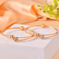 VOJ Set Of 2 Gold Polished Stone Studded Squares Shaped Bangles - Swadesiicart