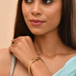 VOJ Set Of 2 Gold Polished AD Studded Infinite Shaped Bangles - Swadesiicart
