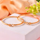 VOJ Set Of 2 Gold Polished AD Studded Infinite Shaped Bangles - Swadesiicart
