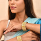 VOJ Set Of 2 Gold Polished Hand Crafted Bangles - Swadesiicart
