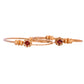 VOJ Set Of 2 Gold Polished Red Stone-Studded Bangles - Swadesiicart