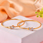 VOJ Set Of 2 Gold Polished Stone-Studded Bangles - Swadesiicart