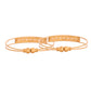 VOJ Set Of 2 Gold Polished Stone Studded Bangles - Swadesiicart