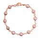 VOJ Rose Gold Polished Pearl Studded Bracelet - Swadesiicart