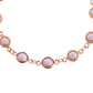 VOJ Rose Gold Polished Pearl Studded Bracelet - Swadesiicart