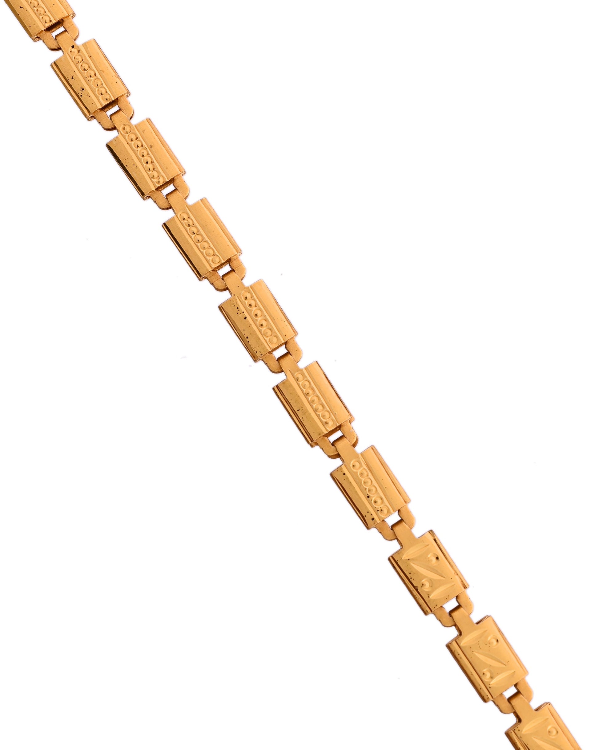 VOJ Gold Polished Handcrafted Elegant Bracelet - Swadesiicart