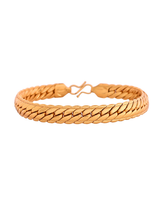 VOJ Gold Polished HandCrafted linked Bracelet - Swadesiicart