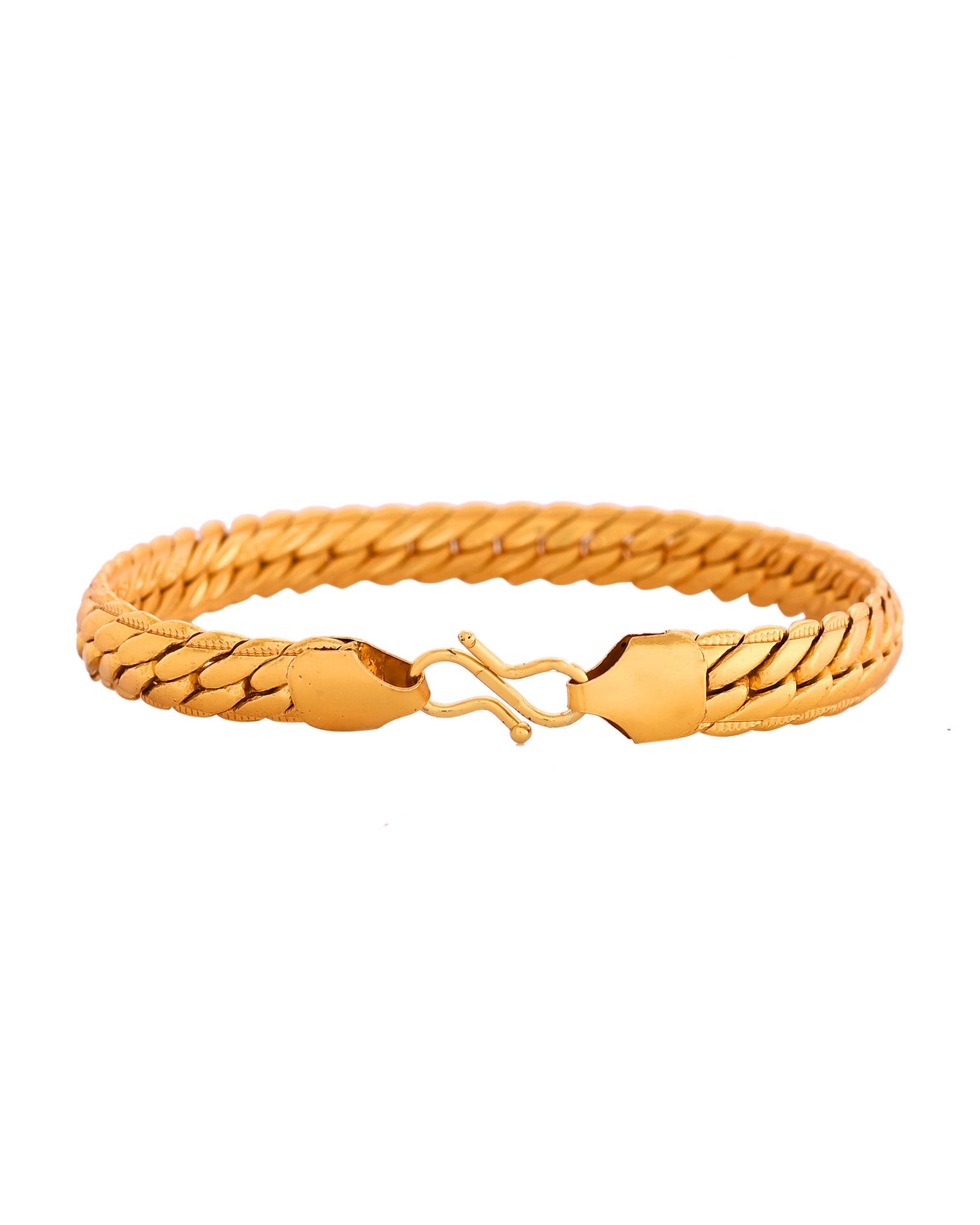 VOJ Gold Polished HandCrafted linked Bracelet - Swadesiicart