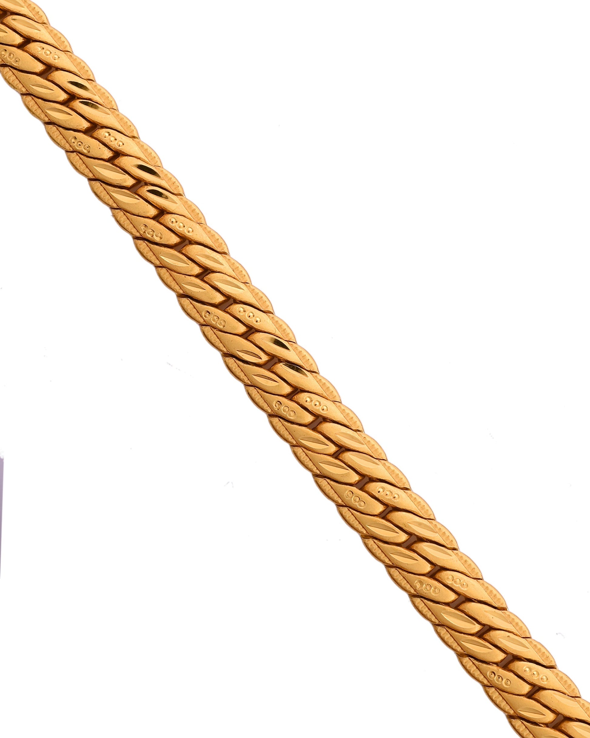 VOJ Gold Polished HandCrafted linked Bracelet - Swadesiicart