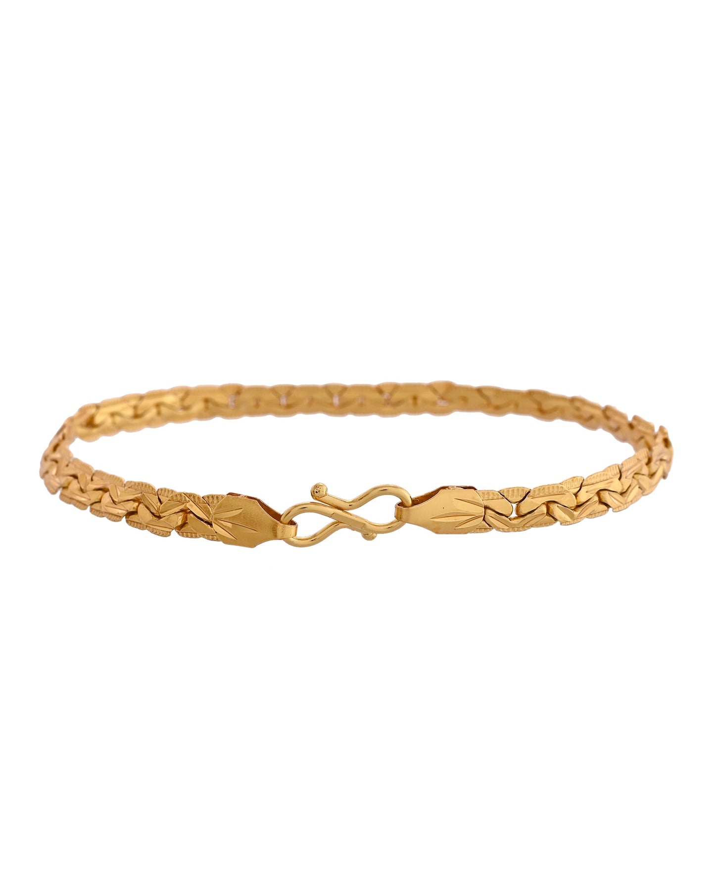 VOJ Gold Polished Designer Handcrafted Bracelet - Swadesiicart