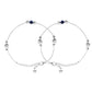 VOJ Set of 2 Silver Plated Handcrafted Evil Eye Anklet - Swadesiicart