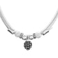 VOJ Set of 2 Silver Plated Stainless Steel Elasticated Anklet - Swadesiicart