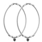 VOJ Set of 2 Silver Plated Stainless Steel Elasticated Anklet - Swadesiicart