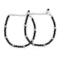 VOJ Set of 2 Silver Plated Artificial Beads Studded Anklet - Swadesiicart