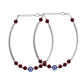 VOJ Set of 2 Silver Plated Artificial Beads Studded Evil Eye Anklet - Swadesiicart