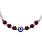 VOJ Set of 2 Silver Plated Artificial Beads Studded Evil Eye Anklet - Swadesiicart