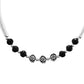 VOJ Set of 2 Silver Plated Black Artificial Beads Studded Anklet - Swadesiicart