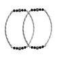 VOJ Set of 2 Silver Tone Stainless Steel Artificial Beads Elasticated Anklet - Swadesiicart