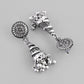 VOJ Oxidised Silver Plated Contemporary Jhumka - Swadesiicart