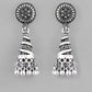 VOJ Oxidised Silver Plated Contemporary Jhumka - Swadesiicart