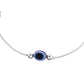 VOJ Set of 2 Silver Plated Evil Eye Bead Studded Stainless Steel Anklet - Swadesiicart
