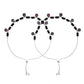 VOJ Set of 2 Stainless Steel Artificial Beads Anklet - Swadesiicart