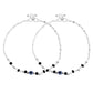 VOJ Set of 2 Stainless Steel Evil Eye Anklet - Swadesiicart