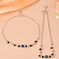 VOJ Set of 2 Stainless Steel Evil Eye Anklet - Swadesiicart