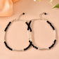 VOJ Set of 2 Black Artificial Beads Studded Anklet - Swadesiicart