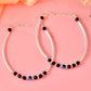 VOJ Set of 2 Evil Eye Bead Studded Stainless Steel Anklet - Swadesiicart