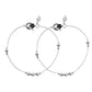 VOJ Set of 2 Silver Tone Handcrafted Stainless Steel Anklet - Swadesiicart
