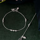 VOJ Set of 2 Silver Tone Handcrafted Stainless Steel Anklet - Swadesiicart