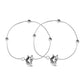 VOJ Set of 2 Stainless Steel Designer Anklet - Swadesiicart
