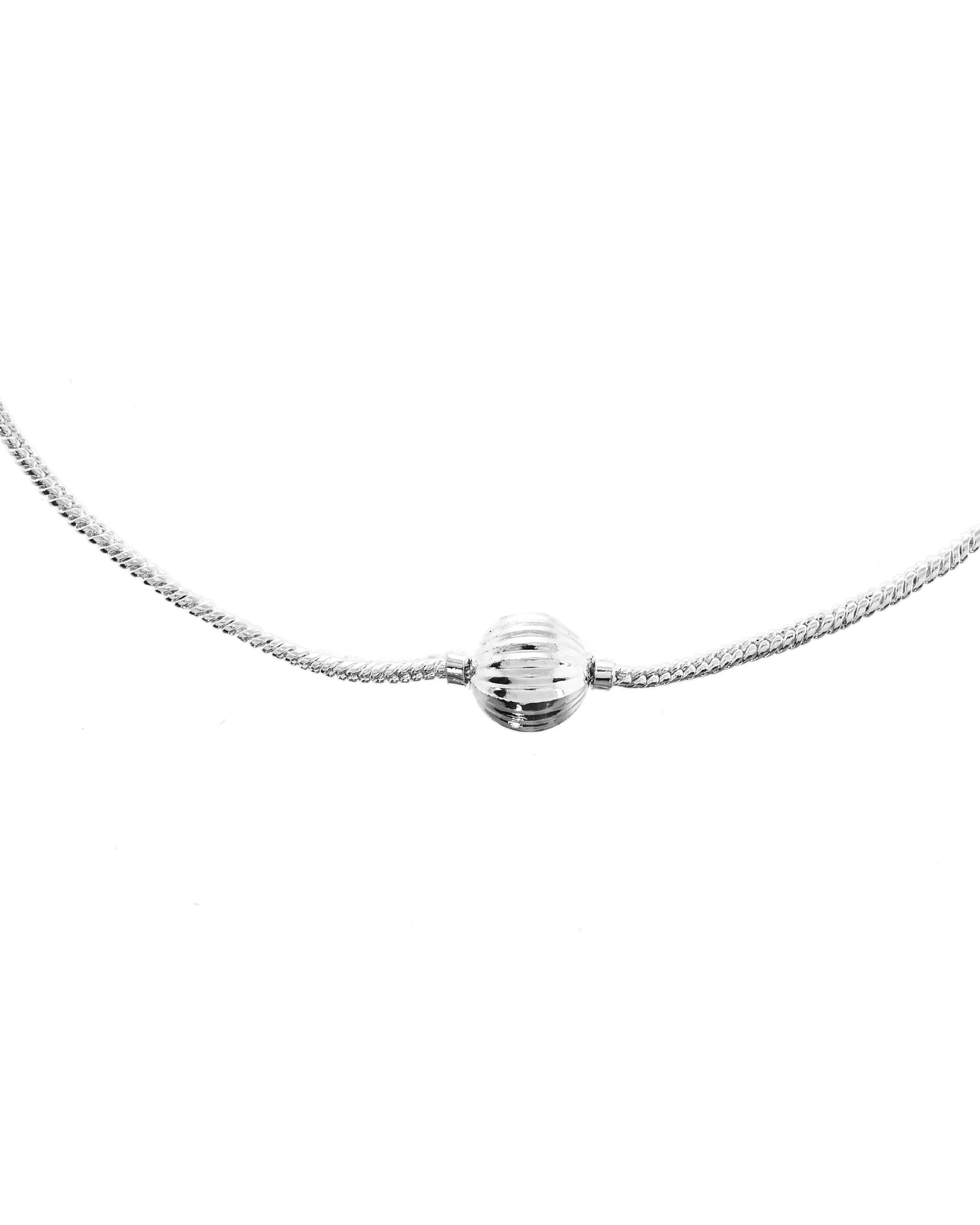 VOJ Set of 2 Stainless Steel Designer Anklet - Swadesiicart